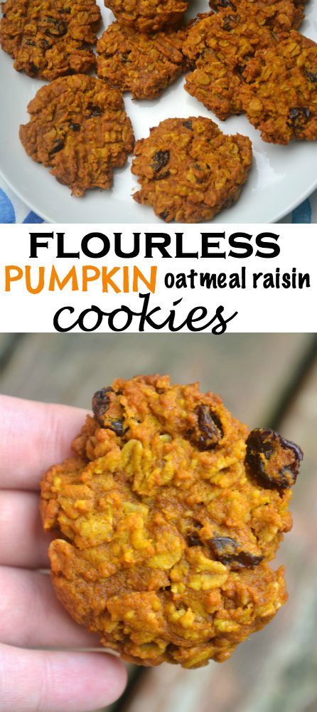 Flourless Pumpkin Oatmeal Raisin Cookies 01