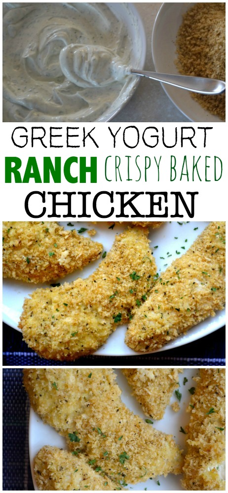 Greek Yogurt Ranch Baked Crispy Chicken