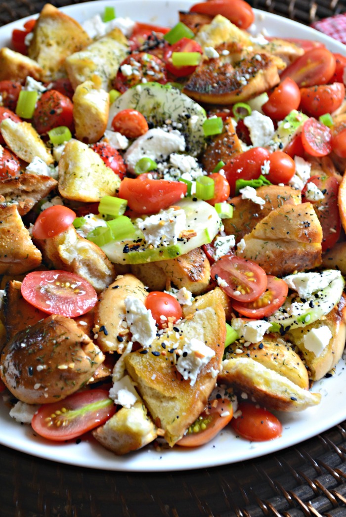 Everything Bagel Panzanella Salad - Make the Best of Everything