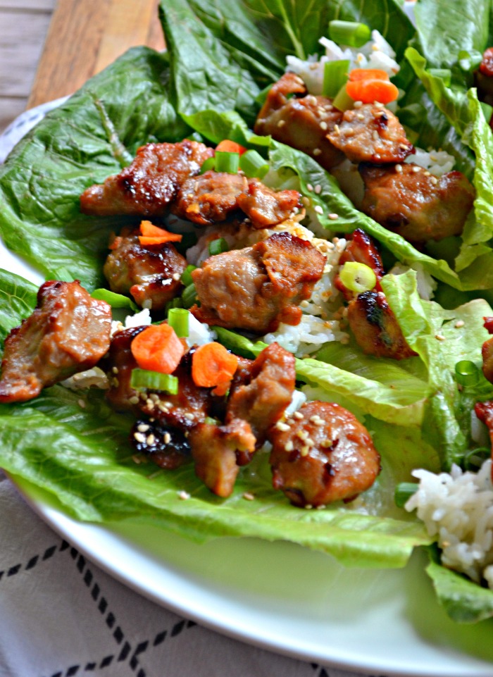 Teriyaki Pork Lettuce Wraps - Make the Best of Everything