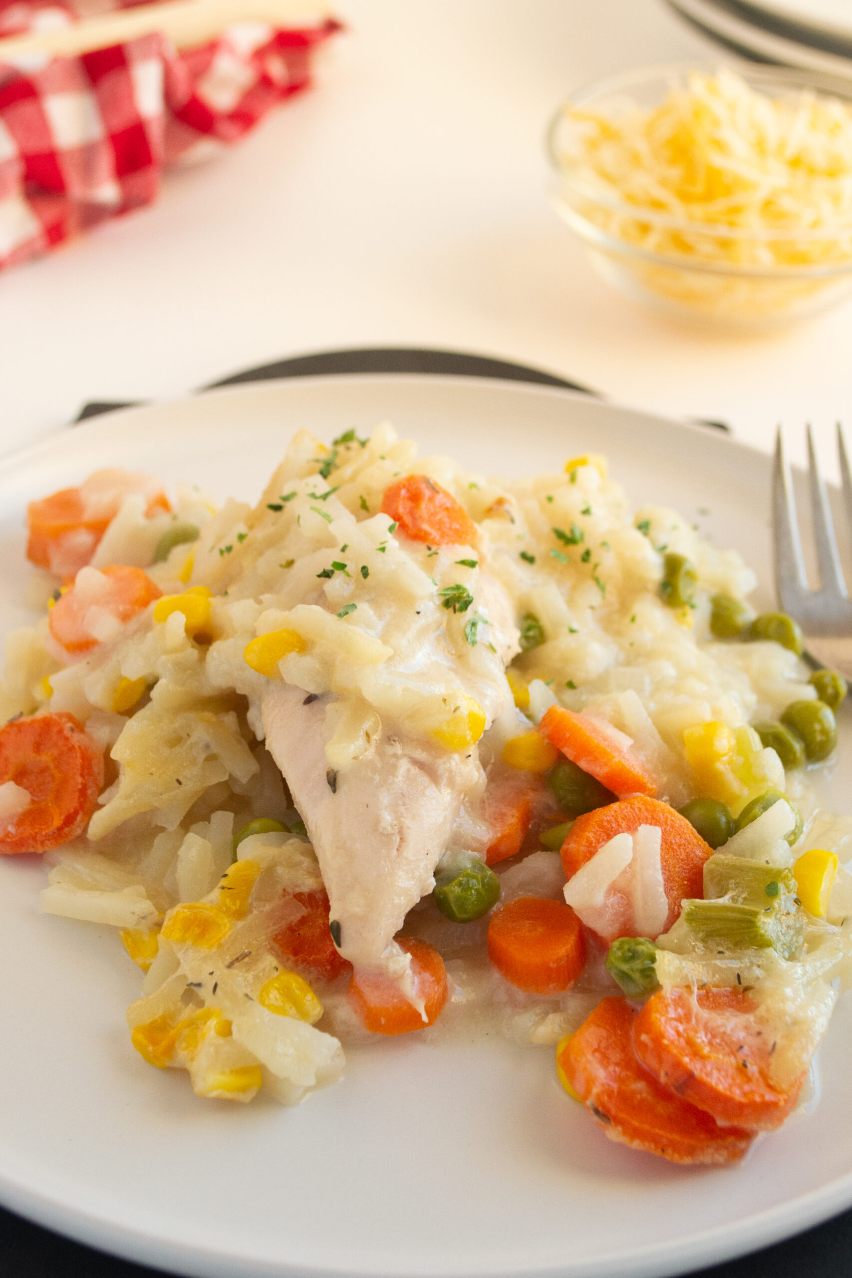 Slow Cooker Hashbrown Chicken Pot Pie - Make the Best of Everything